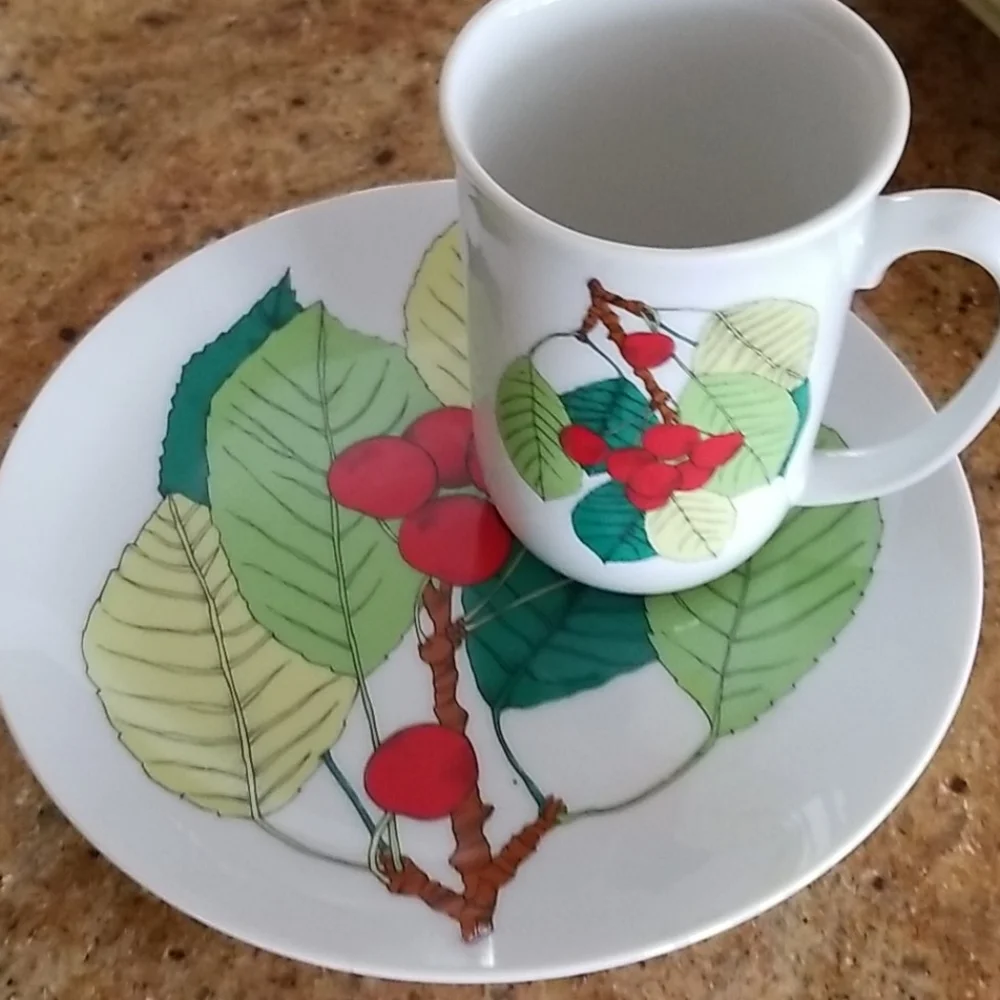 VTG Eden fine China Toscany Japan Fruit 8-pc set